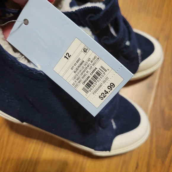🎯nwt cat & Jack blue corduroy Roman sneaker - Picture 6 of 9